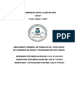 Reglamento General de Trabajos de Conclusión de Carreras de Grado y Programas de Post Grado. 3a Edición
