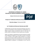 Actividad II Ensayo Las 7 Tendencias para Recursos Humanos para 2023