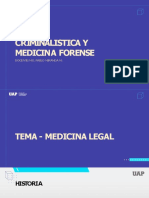 Criminalistica Y Medicina Forense: Docente: Mg. Pablo Miranda M