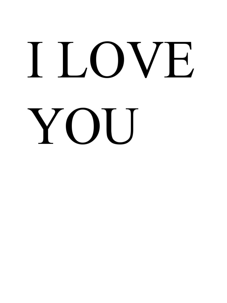 I LOVE YOU | PDF