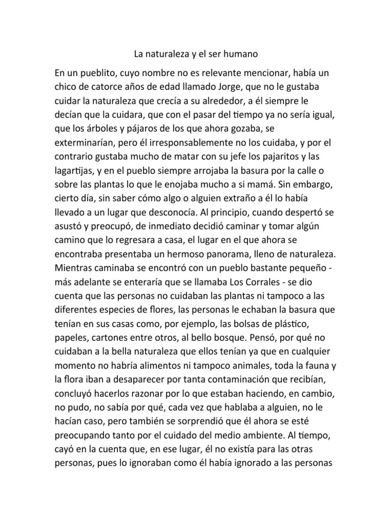 La Naturaleza y El Ser Humano | PDF | Arte