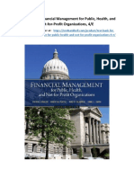 Test Bank For Financial Management For Public Health and Not For Profit Organizations 4 e
