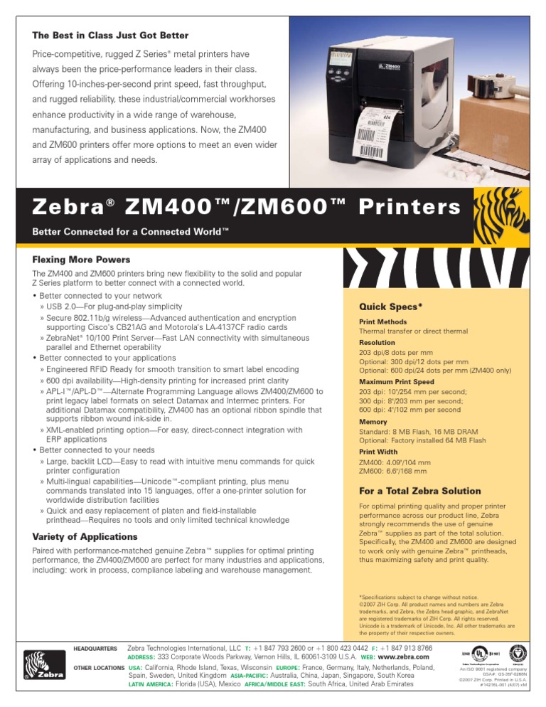 ZM Flyer | PDF | Printer (Computing) | Flash Memory