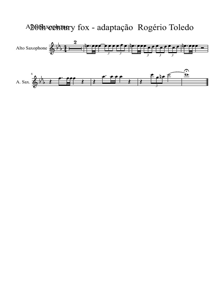 1.0 20th Century Fox Adapt Grade-Alto Saxophone | PDF