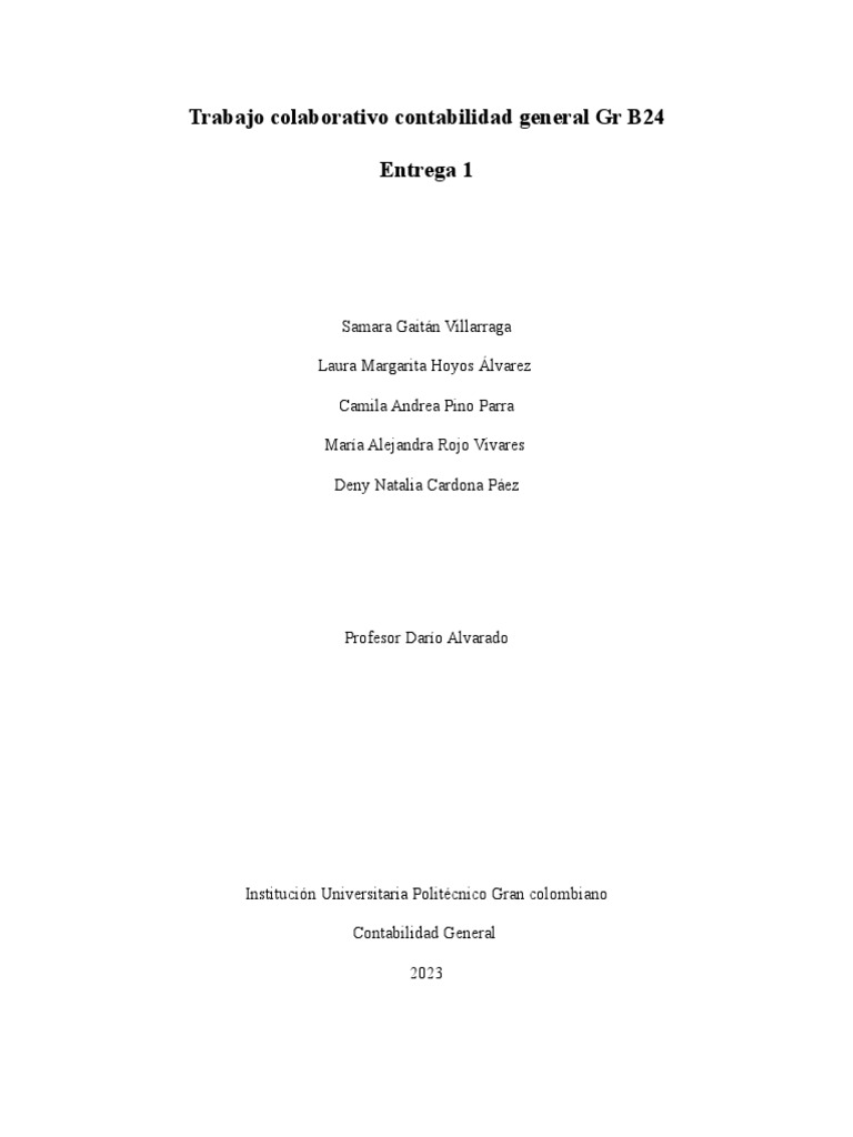 Trabajo Final Semana 7 | PDF | Contabilidad | Estado financiero