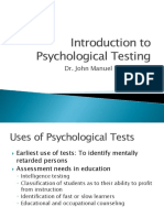 Introduction To Psychological Testing