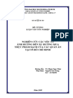 Nghiên Cứu Các Yếu Tố Ảnh Hưởng Đến Xu Hướng Mua Thực Phẩm Sạch Của Các Quán Ăn Tại Tp.Hồ Chí Minh