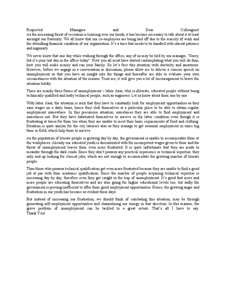 Addressing Unemployment Challenges | PDF | Unemployment | Employment