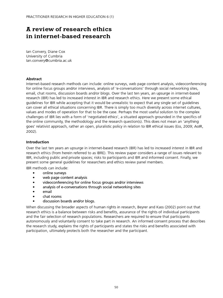 IBR Ethics | Download Free PDF | Privacy | Informed Consent