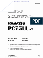 Komatsu Pc75uu 2 Shop Manual
