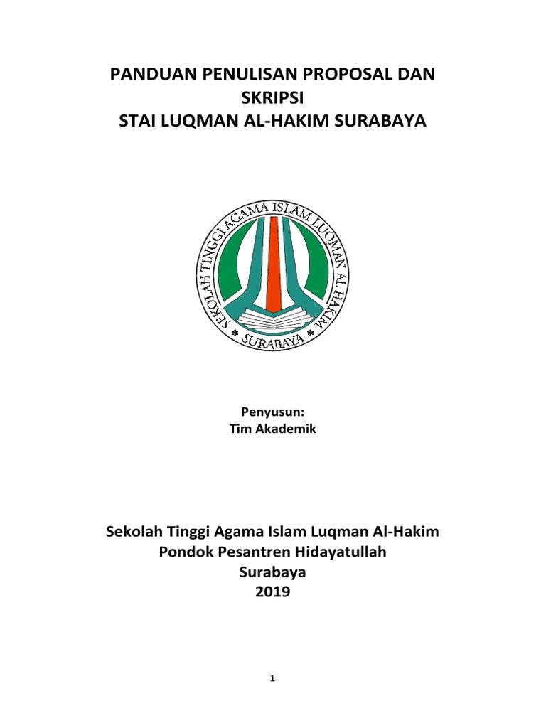 Panduan Skripsi STAI Luqman Al-Hakim | PDF | Karier & Perkembangan | Seni