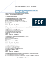 Test Bank For Macroeconomics 6th Canadian Edition Abel