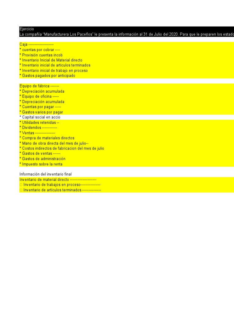 Ejercicio Resuelto Contabilidad Administrativa Pdf Contabilidad