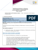 Activity Guide and Evaluation Rubric - Unit 1 - Task 1 - Introduction To The Didactics of Mathematics.