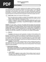 Statistics and Probability Module 3 Modified