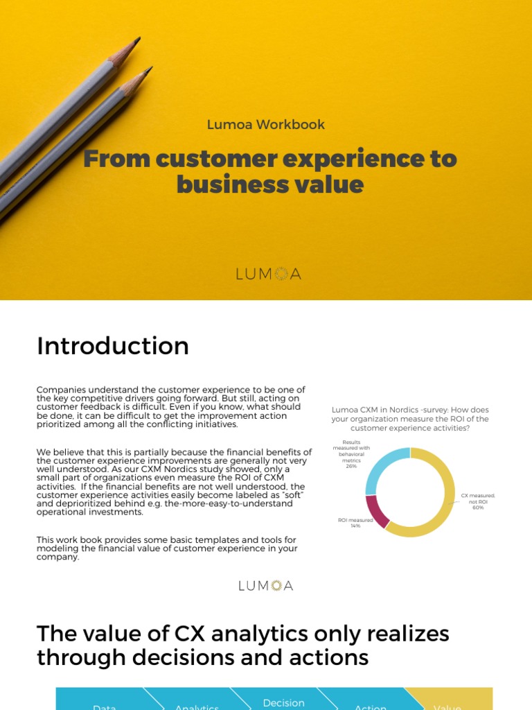Roi Business Value Of Customer Experience Pdf Return On Investment