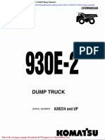 Komatsu Dump Truck 930e 2 A30224 A30245 Shop Manual