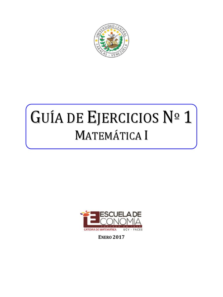 Guía de Ejercicios de Matemática I | PDF | Función (Matemáticas ...