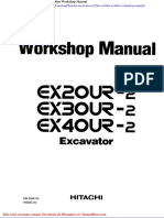 Hitachi Excavator Ex20ur Ex30ur Ex40ur Workshop Manual