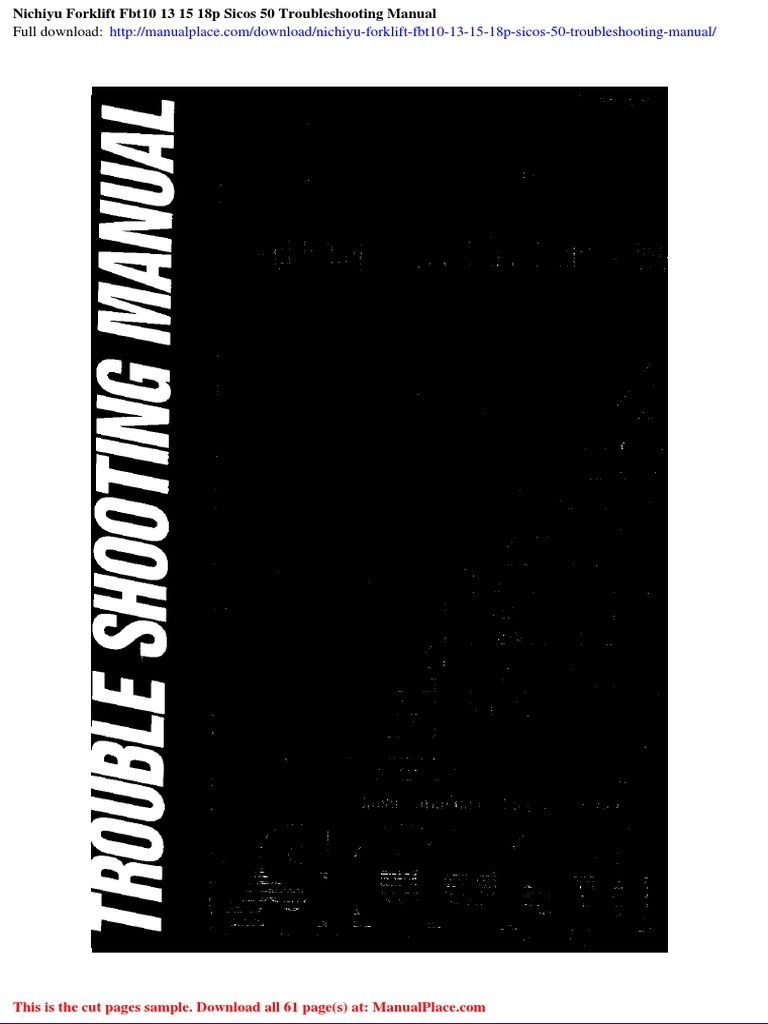 Nichiyu forklift fbt10 13 15 18p sicos 50 troubleshooting manual pdf