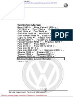 Volkswagen Workshopmanual Bora 1999 2010