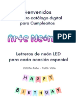 Happy B-Day Catálogo de Letreros de Neón LED
