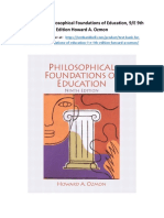 Test Bank For Philosophical Foundations of Education 9 e 9th Edition Howard A Ozmon