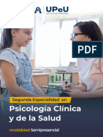 Brochure Segunda Especialidad en Psicología Clínica y de La Salud