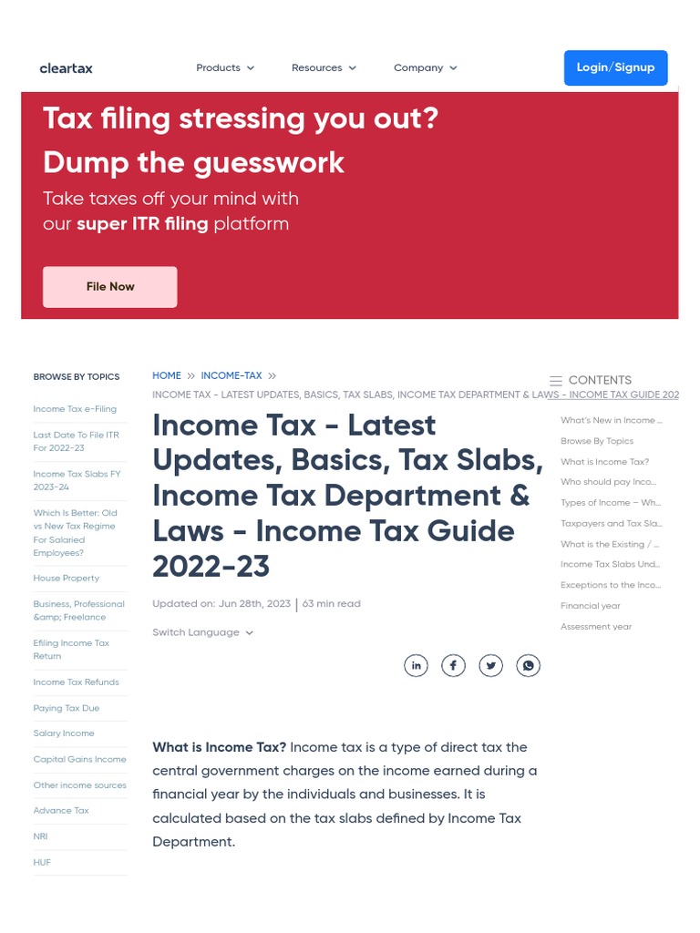 Tax Tax Guide 2023, Latest News,… PDF Tax Deduction