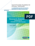 Test Bank For Research Essentials Foundations For Evidence Based Practice 0135134102