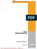 Case Crawler Excavator Cx47 Operators Manual