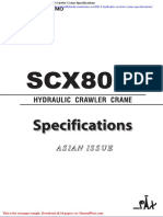 Hitachi Sumitomo Scx800 2 Hydraulic Crawler Crane Specifications