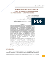 La Autonomía en La Práctica de Los Docentes de Nivel Secundaria. Un Estudio Exploratorio Sobre Sus Percepciones y Autopercepciones