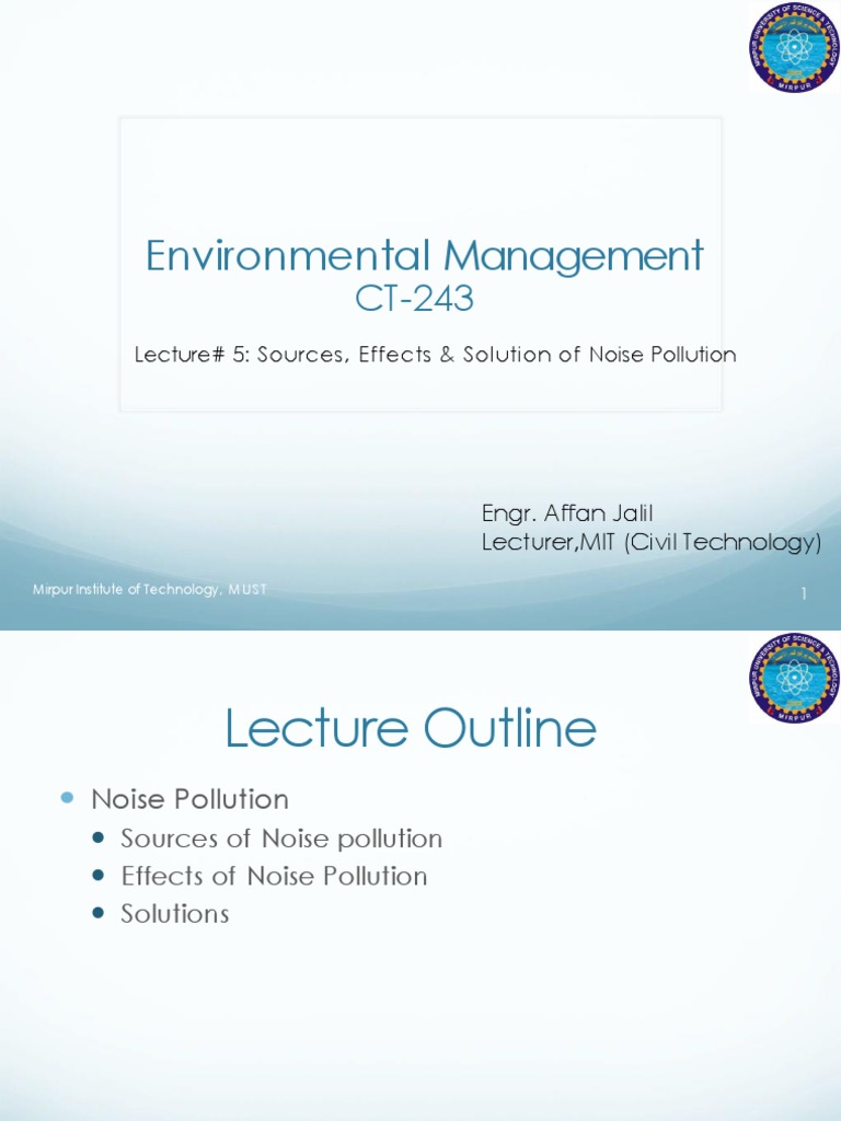 Lecture 5 Sources Effect Solution Of Noise Pollution Pdf