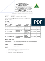 Berita Acara MAKESTA PR. IPPNU Desa Prampelan - Rada Aufastsana