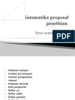 Sistematika Proposal Penelitian