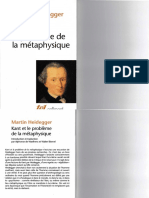 Kant Et Le Problème de La Métaphysique (Martin Heidegger)