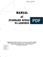 Manual On Standard Operating Procedures
