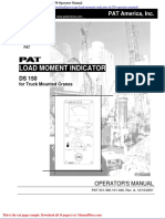 Grove Pat Load Moment Indicator Ds150 Operator Manual
