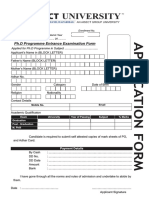 PH.D Admission Application Form