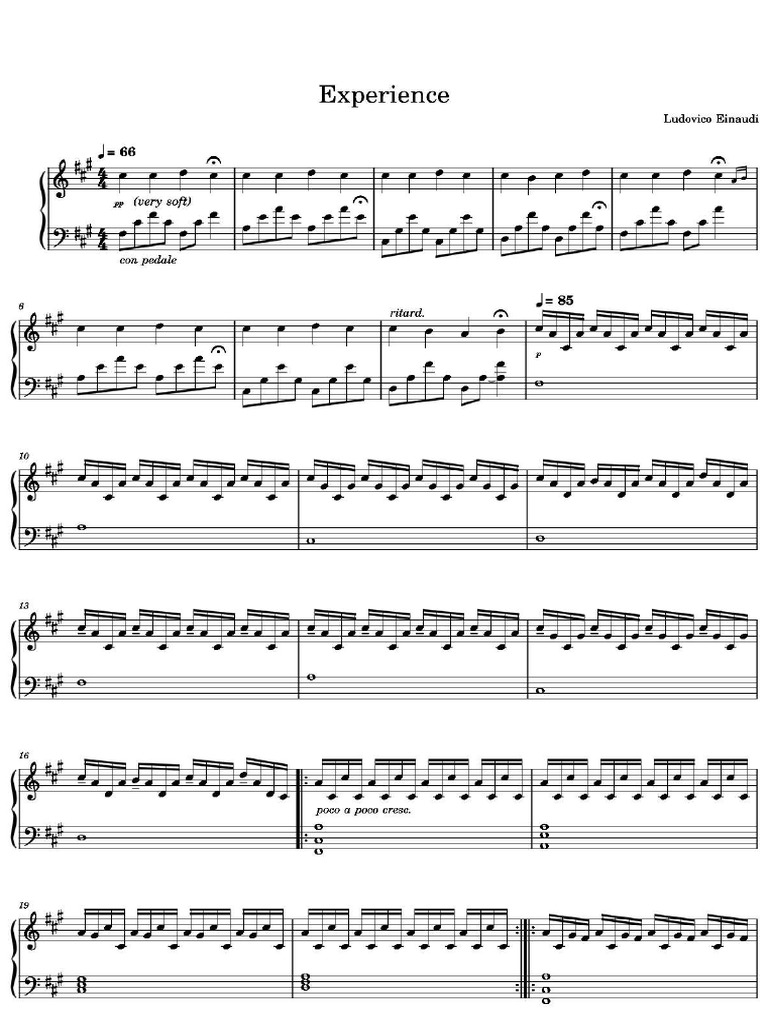 Experience - Ludovico Einaudi | PDF