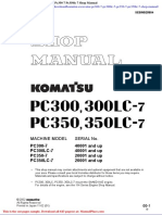 Komatsu Excavator Pc300 7 Pc300lc 7 Pc350 7 Pc350lc 7 Shop Manual