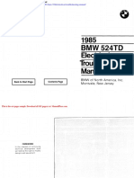 1985 BMW 524td Electrical Troubleshooting Manual