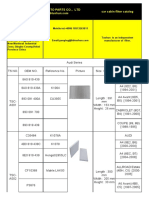 Car Cabin Filter Catalog