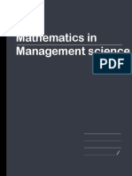 Mathematics in Management Science