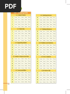 Success With Reading 2 - Answer Key | PDF | Cognition