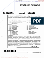 Kobelco Sk60 Hydraulic Excavator Book Code No S5le0005e