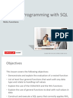 Database Programming With SQL: 5-2 NULL Functions