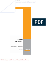 Case Crawler Excavator Cx290 Operators Manual