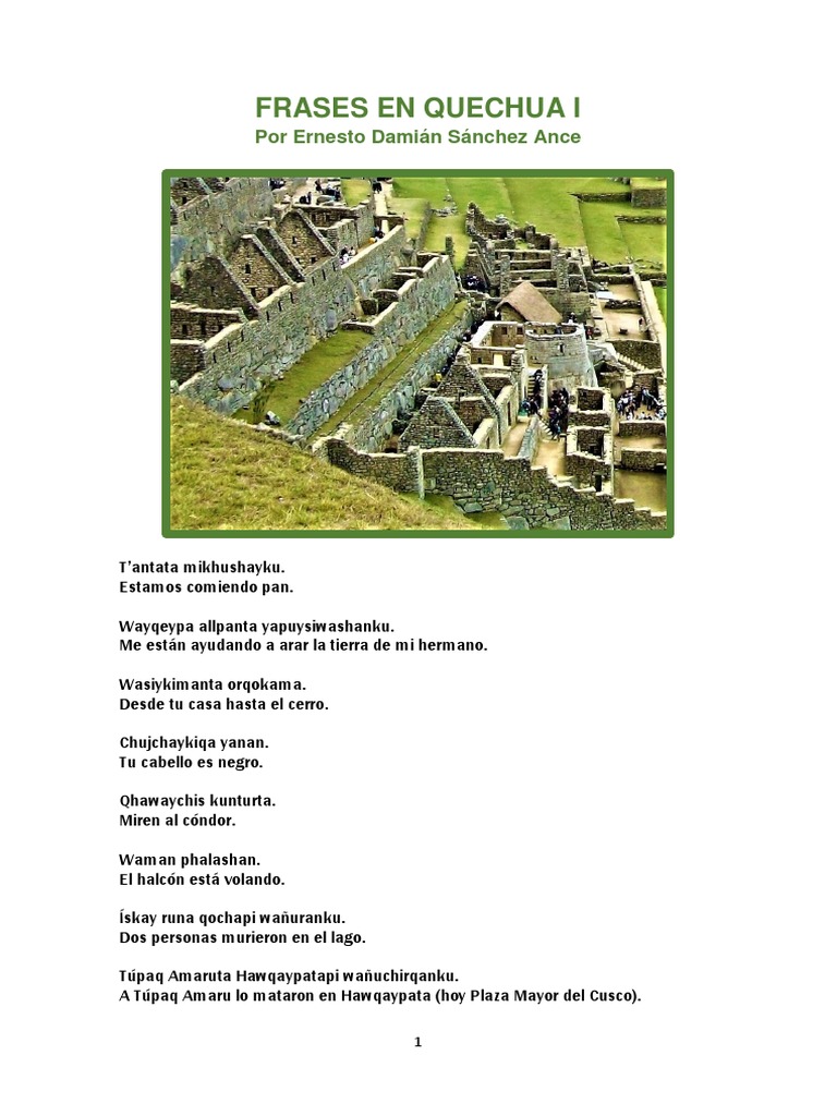 Frases en Quechua I PDF